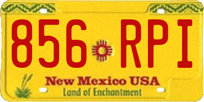 NM license plate 856RPI