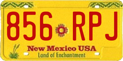 NM license plate 856RPJ