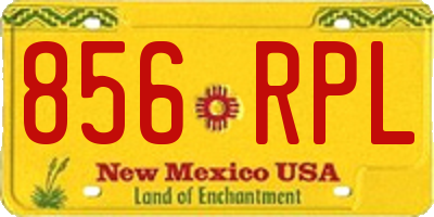 NM license plate 856RPL