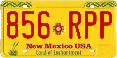 NM license plate 856RPP