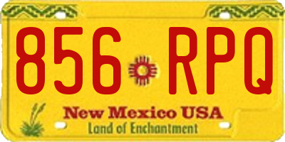 NM license plate 856RPQ