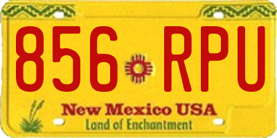 NM license plate 856RPU