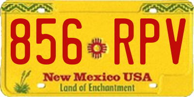 NM license plate 856RPV