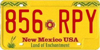 NM license plate 856RPY