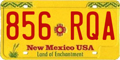 NM license plate 856RQA