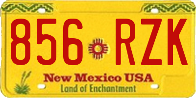 NM license plate 856RZK