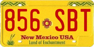 NM license plate 856SBT
