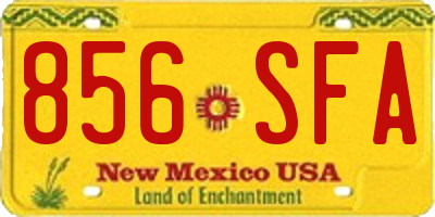 NM license plate 856SFA