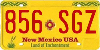 NM license plate 856SGZ