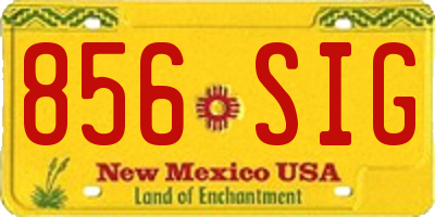 NM license plate 856SIG