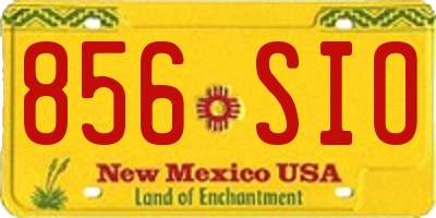 NM license plate 856SIO