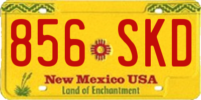 NM license plate 856SKD