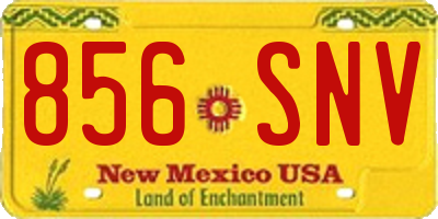 NM license plate 856SNV