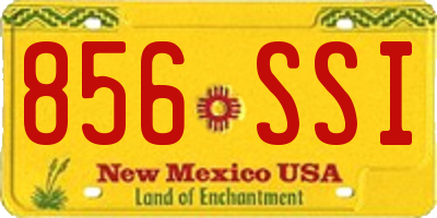 NM license plate 856SSI