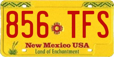 NM license plate 856TFS