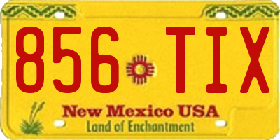NM license plate 856TIX