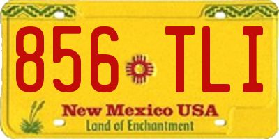 NM license plate 856TLI