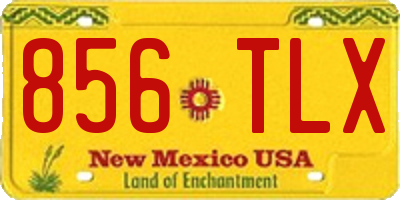 NM license plate 856TLX