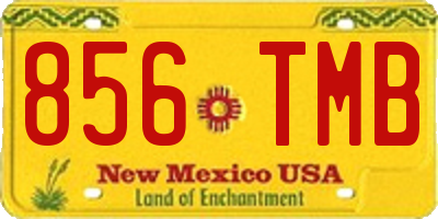 NM license plate 856TMB
