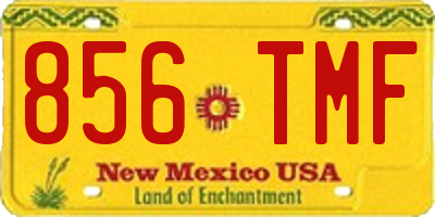 NM license plate 856TMF