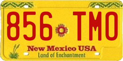 NM license plate 856TMO