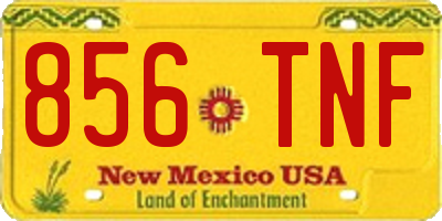 NM license plate 856TNF