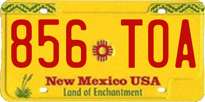 NM license plate 856TOA
