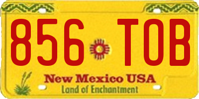 NM license plate 856TOB