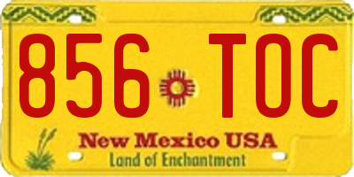 NM license plate 856TOC