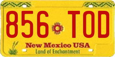 NM license plate 856TOD