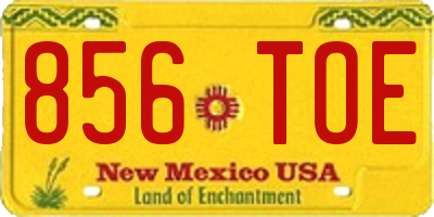 NM license plate 856TOE
