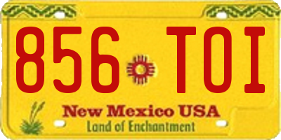 NM license plate 856TOI
