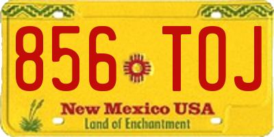 NM license plate 856TOJ