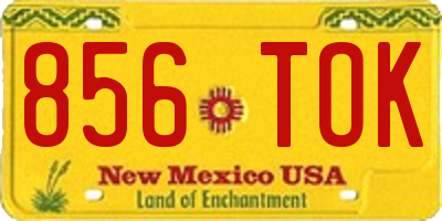 NM license plate 856TOK
