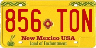 NM license plate 856TON