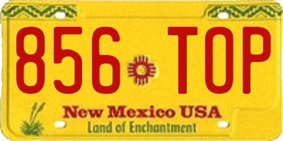 NM license plate 856TOP