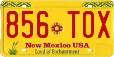 NM license plate 856TOX