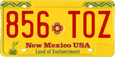 NM license plate 856TOZ