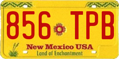 NM license plate 856TPB