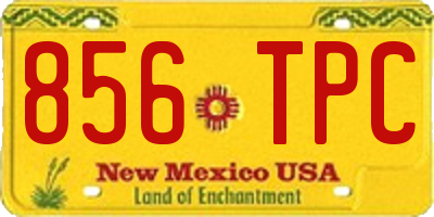 NM license plate 856TPC