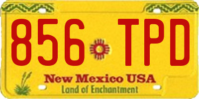 NM license plate 856TPD