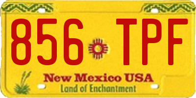 NM license plate 856TPF
