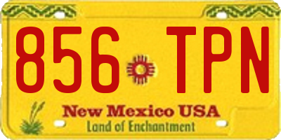 NM license plate 856TPN