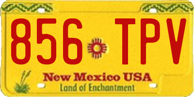 NM license plate 856TPV