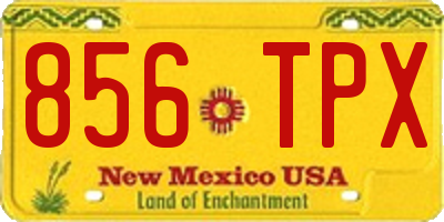 NM license plate 856TPX