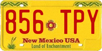 NM license plate 856TPY