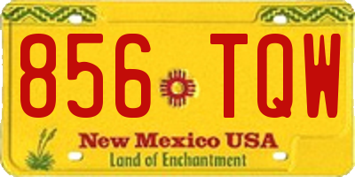 NM license plate 856TQW