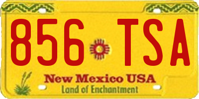 NM license plate 856TSA