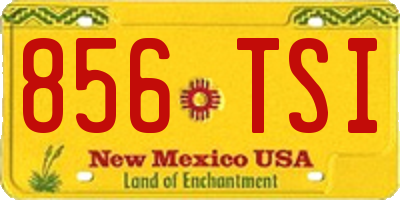 NM license plate 856TSI