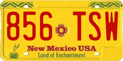 NM license plate 856TSW